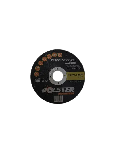Disco de Corte 4.1/2 X 3/64 X 7/8″ (115 X 1,2 X 22,23mm) – Metal e Inox