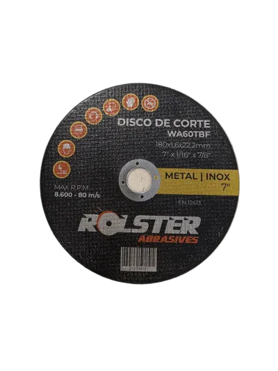 Disco de Corte 7 X 1/16 X 7/8″ (180 X 1,6 X 22,23mm) – Metal e Inox