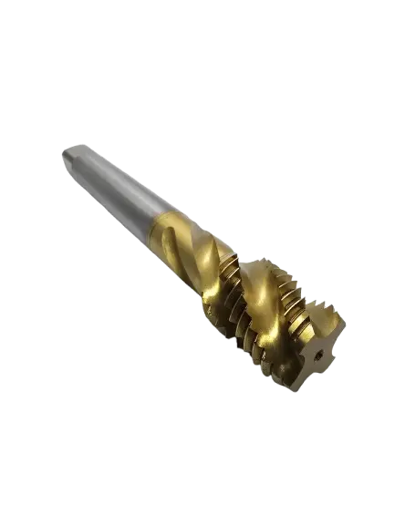 Macho Máquina M DIN 376 Canal Helicoidal M24 X 3,00 com Cobertura de TICN