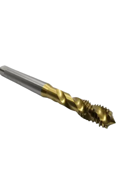 Macho Máquina M DIN 371 Canal Helicoidal M10 X 1,50 com Cobertura de TICN