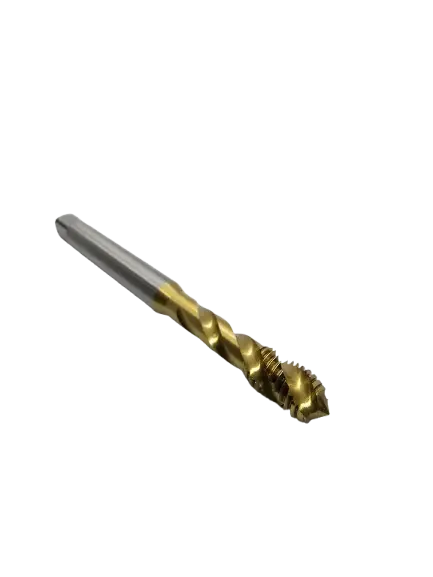 Macho Máquina M DIN 371 Canal Helicoidal M8 X 1,25 com Cobertura de TICN